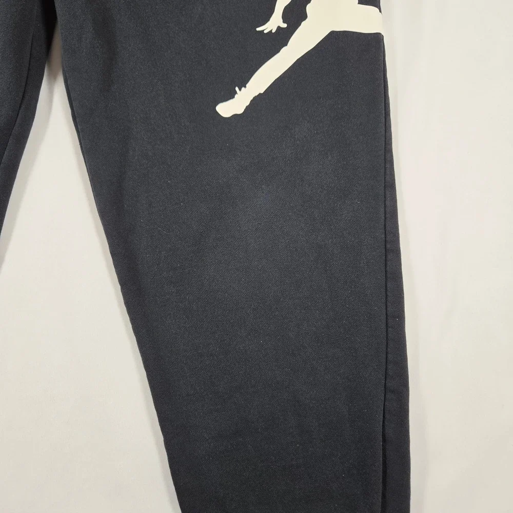 Jordan Mens Jumpman Fleece Sweatpants Black Joggers Standard Fit Medium